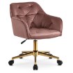 Mebel Elite Вращающееся кресло Konor, розовое, велюровое, ME.KONOR/R/ZL/V/FO - Home Club