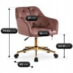 Mebel Elite Вращающееся кресло Konor, розовое, велюровое, ME.KONOR/R/ZL/V/FO - Home Club, изображение 9