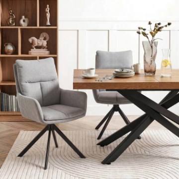 Mebel Elite Вращающееся кресло Paul, серого цвета, ME.PAUL/P/CZ/T/K - Home Club