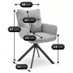 Mebel Elite Вращающееся кресло Paul, серого цвета, ME.PAUL/P/CZ/T/K - Home Club, изображение 8