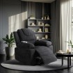Mebel Elite Електричне масажне крісло Fenix з функцією розкладання та підйому, чорне, ME.FENIX/CZ/SZTR/FW - Home Club, зображення 2