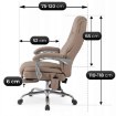 Mebel Elite Вращающееся кресло Giorgio с функцией массажа и подогрева, бежевого цвета, ME.GIORGIO/BZ/E/FO - Home Club, изображение 13