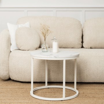 Mebel Elite Столик Agnes «Белый мрамор», ME.AGNES/BM/B/L - Home Club