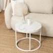 Mebel Elite Столик Agnes «Білий мармур», ME.AGNES/BM/B/L - Home Club, зображення 3