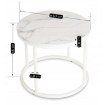Mebel Elite Столик Agnes «Білий мармур», ME.AGNES/BM/B/L - Home Club, зображення 7