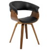 Mebel Elite Стул Ohio из экокожи, чёрный, с гнутой фанерой, ME.OHIO/CZ/DG/E/K - Home Club
