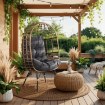 Mebel Elite Садовий крісло для відпочинку Madison, сіре, ME.MADISON/CP/NAT/T/FW - Home Club, зображення 2