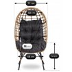Mebel Elite Садовий крісло для відпочинку Madison, сіре, ME.MADISON/CP/NAT/T/FW - Home Club, зображення 9