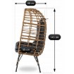 Mebel Elite Садовий крісло для відпочинку Madison, сіре, ME.MADISON/CP/NAT/T/FW - Home Club, зображення 10