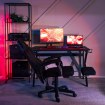 Mebel Elite Игровое вращающееся кресло Bing с подставкой для ног, чёрного цвета, ME.BING/CZ/T/FO - Home Club, изображение 4