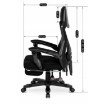 Mebel Elite Игровое вращающееся кресло Bing с подставкой для ног, чёрного цвета, ME.BING/CZ/T/FO - Home Club, изображение 13
