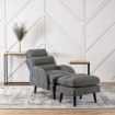 Mebel Elite Кресло для отдыха Henry с подставкой для ног, серого цвета, ME.HENRY/P/T/FW - Home Club, изображение 3
