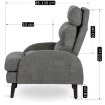 Mebel Elite Кресло для отдыха Henry с подставкой для ног, серого цвета, ME.HENRY/P/T/FW - Home Club, изображение 15