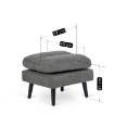 Mebel Elite Кресло для отдыха Henry с подставкой для ног, серого цвета, ME.HENRY/P/T/FW - Home Club, изображение 16