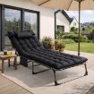 Mebel Elite Садовий шезлонг «Польове ліжко» Venus, чорний, ME.VENUS/CZ/T/LOZ - Home Club, зображення 2