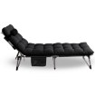 Mebel Elite Садовий шезлонг «Польове ліжко» Venus, чорний, ME.VENUS/CZ/T/LOZ - Home Club, зображення 4
