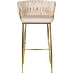 Mebel Elite Стул Flores 2 кремового цвета из велюра, ME.FLORES2/KR/ZL/V/H - Home Club, изображение 3