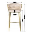 Mebel Elite Стул Flores 2 кремового цвета из велюра, ME.FLORES2/KR/ZL/V/H - Home Club, изображение 7