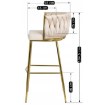 Mebel Elite Стул Flores 2 кремового цвета из велюра, ME.FLORES2/KR/ZL/V/H - Home Club, изображение 8