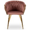 Mebel Elite Стілець Capi, рожевий, плетений, велюровий, ME.CAPI/R/ZL/V/K - Home Club, зображення 7