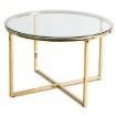 Mebel Elite Стеклянный столик Flip, прозрачный/золотой, ME.FLIP/TR/ZL/L - Home Club, изображение 4