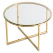 Mebel Elite Стеклянный столик Flip, прозрачный/золотой, ME.FLIP/TR/ZL/L - Home Club, изображение 5