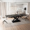 Mebel Elite Комплект: стол Ibiza 160–240 см, черный мрамор/черный, и 4 кресла July кремового цвета, IBIZA/CZZL/CZ/S160-240/JULY/KR/T/Z4/K - Home Club, изображение 3