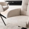 Mebel Elite Комплект: стол Ibiza 160–240 см, черный мрамор/черный, и 4 кресла July кремового цвета, IBIZA/CZZL/CZ/S160-240/JULY/KR/T/Z4/K - Home Club, изображение 5