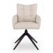 Mebel Elite Комплект: стол Ibiza 160–240 см, черный мрамор/черный, и 4 кресла July кремового цвета, IBIZA/CZZL/CZ/S160-240/JULY/KR/T/Z4/K - Home Club, изображение 10