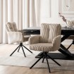Mebel Elite Вращающееся кресло для гостиной June, бежевое, из вельвета, ME.JUNE/BZ/SZTR/K - Home Club, изображение 2