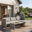 Mebel Elite Комплект садових меблів Daliano, сірий, ME.DALIANO/P/RT/OGR/ZES - Home Club, зображення 2