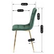 Mebel Elite Стул York, зеленый, велюровый, ME.YORK/Z/ZL/V/K - Home Club, изображение 10