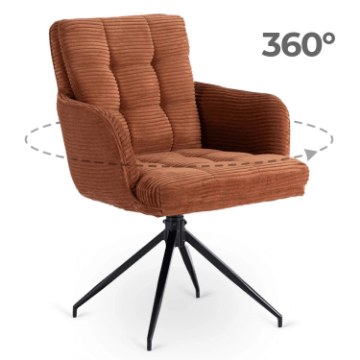 Mebel Elite Вращающееся кресло Akita, красное, из вельвета, ME.AKITA/RD/SZTR/K - Home Club