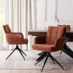 Mebel Elite Вращающееся кресло Akita, красное, из вельвета, ME.AKITA/RD/SZTR/K - Home Club, изображение 3