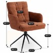 Mebel Elite Вращающееся кресло Akita, красное, из вельвета, ME.AKITA/RD/SZTR/K - Home Club, изображение 11