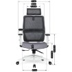 Mebel Elite Обертове крісло Nicki, ергономічне, сіре, ME.NICKI/B/P/T/FO - Home Club, зображення 8