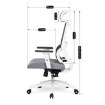 Mebel Elite Обертове крісло Nicki, ергономічне, сіре, ME.NICKI/B/P/T/FO - Home Club, зображення 9