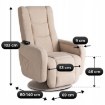 Mebel Elite Масажне обертове крісло Spike 2, бежеве, ME.SPIKE2/BZ/T/FW - Home Club, зображення 17