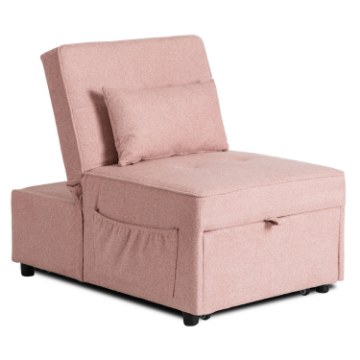 Mebel Elite Раскладной кресло Iberis 67 см для сна, розовое, ME.IBERIS/R/T/FW67 - Home Club