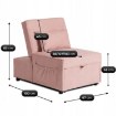 Mebel Elite Раскладной кресло Iberis 67 см для сна, розовое, ME.IBERIS/R/T/FW67 - Home Club, изображение 13