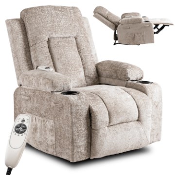 Mebel Elite Раскладной массажный кресло Box, бежевый, велюровый, ME.BOX/BZ/V/FW - Home Club