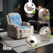 Mebel Elite Розкладне крісло з функцією масажу Box, бежеве, велюрове, ME.BOX/BZ/V/FW - Home Club, зображення 3