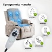 Mebel Elite Розкладне крісло з функцією масажу Box, бежеве, велюрове, ME.BOX/BZ/V/FW - Home Club, зображення 4