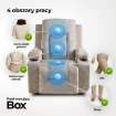 Mebel Elite Розкладне крісло з функцією масажу Box, бежеве, велюрове, ME.BOX/BZ/V/FW - Home Club, зображення 5