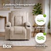 Mebel Elite Розкладне крісло з функцією масажу Box, бежеве, велюрове, ME.BOX/BZ/V/FW - Home Club, зображення 6