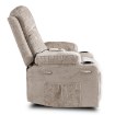 Mebel Elite Розкладне крісло з функцією масажу Box, бежеве, велюрове, ME.BOX/BZ/V/FW - Home Club, зображення 7