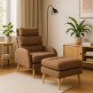 Mebel Elite Кресло для отдыха Henry с подставкой для ног, коричневое, ME.HENRY/BR/T/FW - Home Club, изображение 2