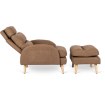 Mebel Elite Кресло для отдыха Henry с подставкой для ног, коричневое, ME.HENRY/BR/T/FW - Home Club, изображение 5