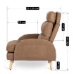 Mebel Elite Кресло для отдыха Henry с подставкой для ног, коричневое, ME.HENRY/BR/T/FW - Home Club, изображение 10