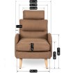 Mebel Elite Кресло для отдыха Henry с подставкой для ног, коричневое, ME.HENRY/BR/T/FW - Home Club, изображение 11